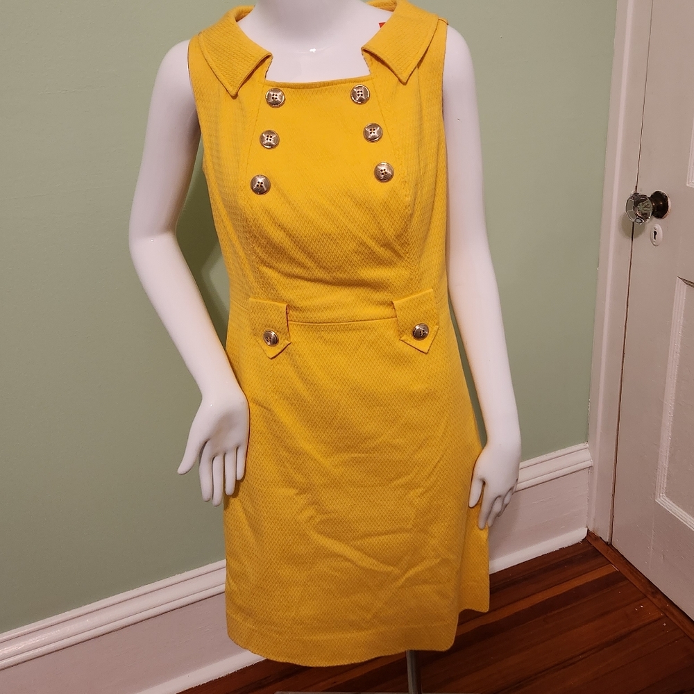 Etcetera Lemon Yellow Mod Dress (SIZE 6)